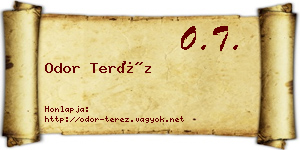 Odor Teréz névjegykártya