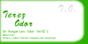 terez odor business card